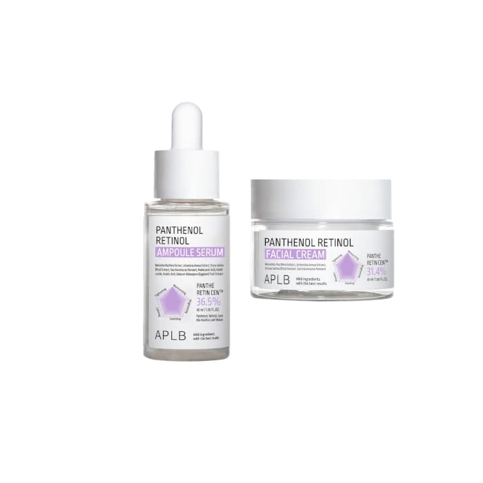 Panthenol Retinol Ampoule Serum - & Facial Cream - Set