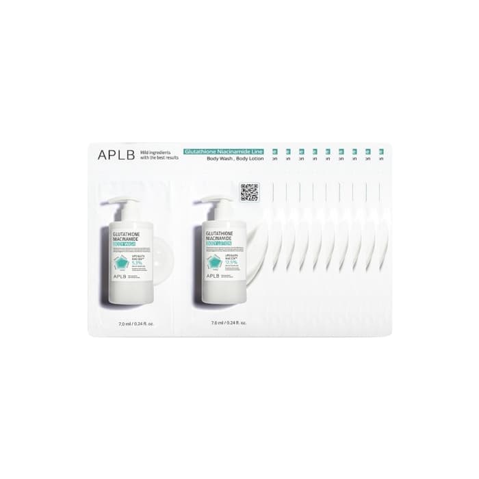 Glutathione Niacinamide Body Lotion & Wash Sachet Pack (.) Set