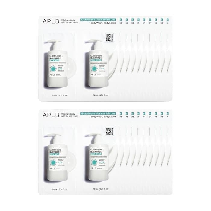 Glutathione Niacinamide Body Lotion & Wash Sachet Pack (.) Set