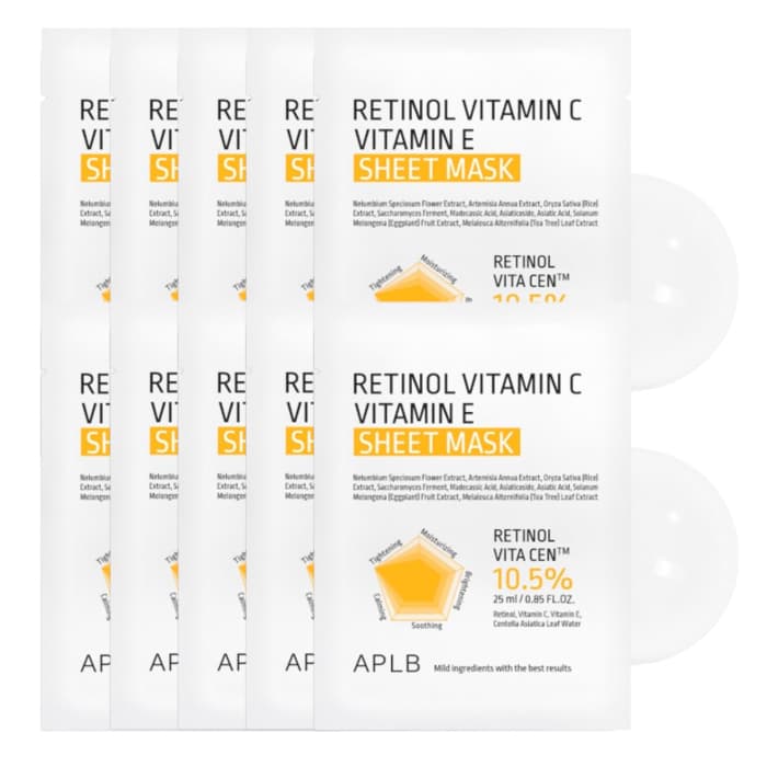 Retinol Vitamin C Vitamin E Sheet Mask (.) Set