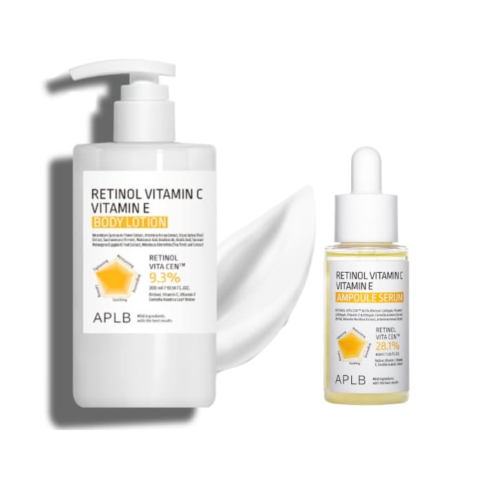 Retinol Vitamin C Vitamin E Body Lotion - (.) X Ampoule Serum - (.) Set