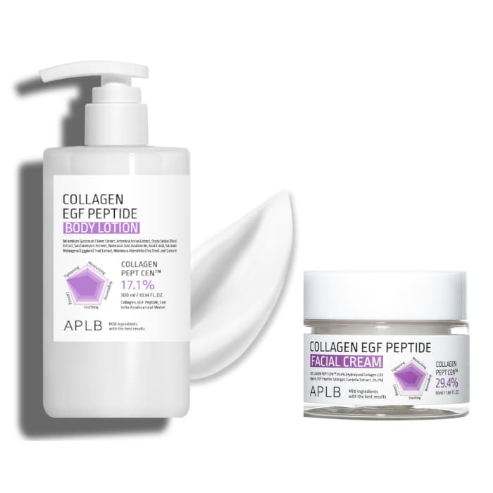 Collagen EGF Peptide Body Lotion - (.) X Facial Cream -(.) Set