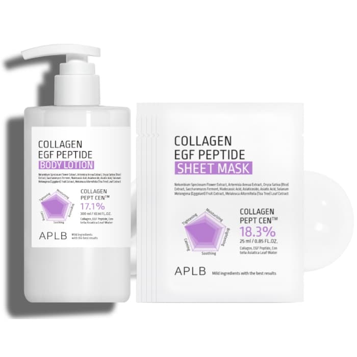 Collagen EGF Peptide Body Lotion - (.) X Sheet Mask (.) Set