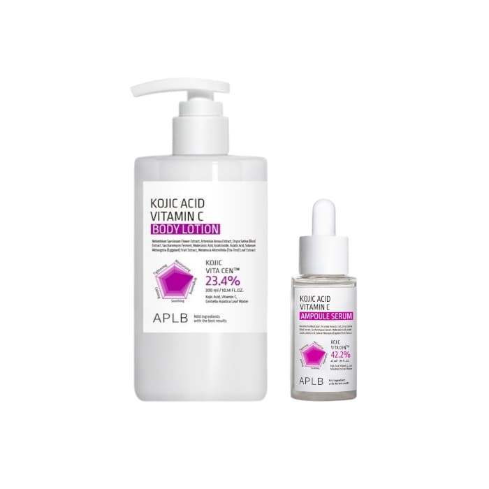 Kojic Acid Vitamin C Body Lotion - (1ea) & Ampoule Serum - (1ea) Set