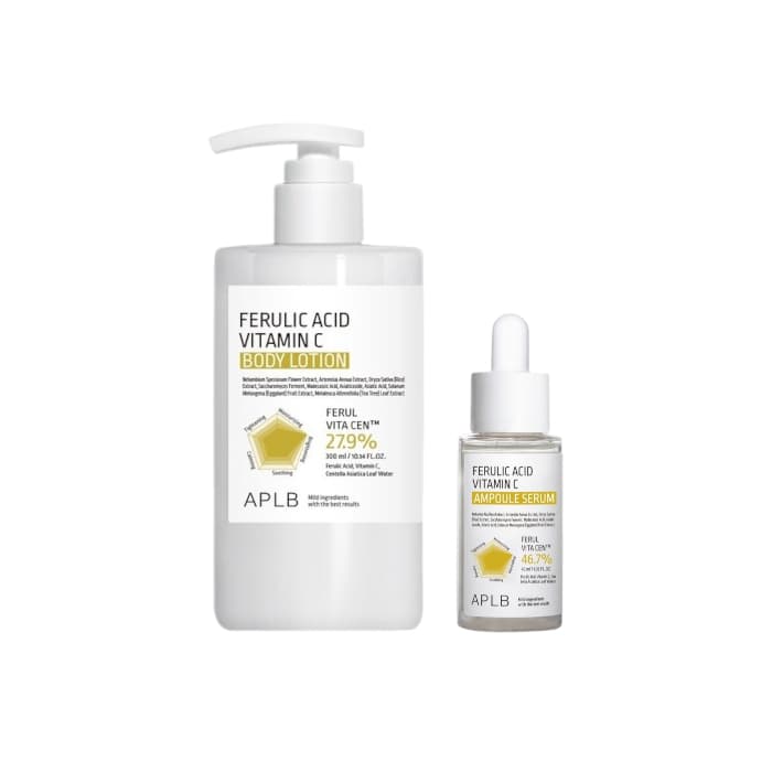 Ferulic Acid Vitamin C Body Lotion - (1ea) & Ferulic Acid Vitamin C Ampoule Serum - (1ea) Set