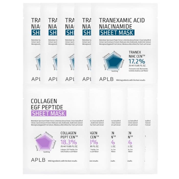 Tranexamic Acid Niacinamide Sheet Mask () X Collagen EGF Peptide Sheet Mask ()