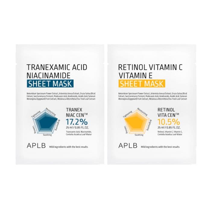 Tranexamic Acid Niacinamide Sheet Mask X Retinol Vitamin C Vitamin E Sheet Mask