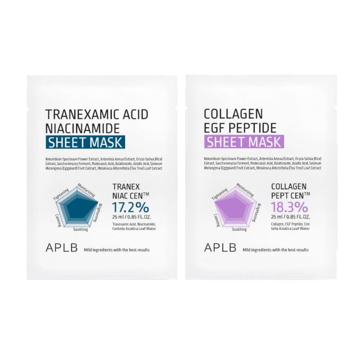 Tranexamic Acid Niacinamide Sheet Mask X Collagen EGF Peptide Sheet Mask