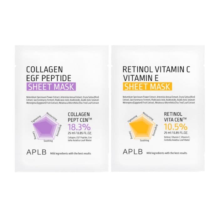 Collagen EGF Peptide Sheet Mask X Retinol Vitamin C Vitamin E Sheet Mask