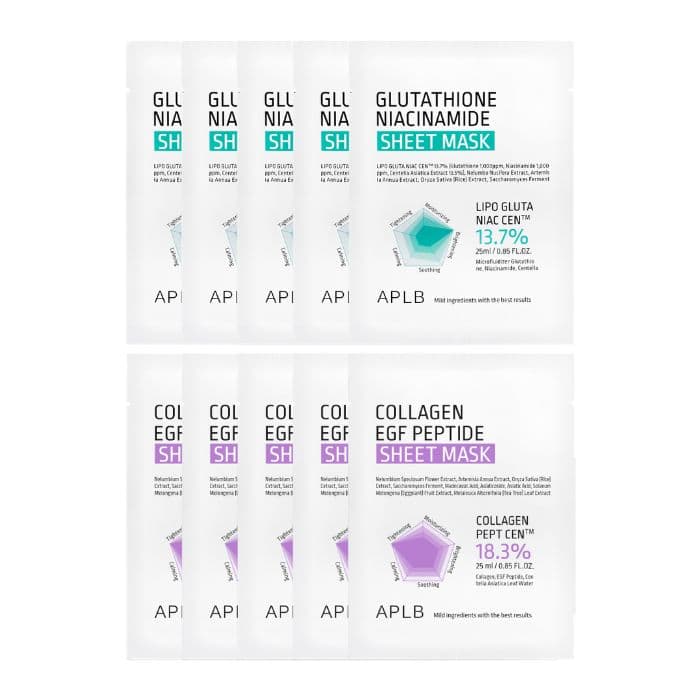 Glutathione Niacinamide Sheet Mask () X Collagen EGF Peptide Sheet Mask ()