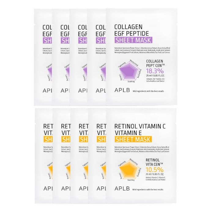 Collagen EGF Peptide Sheet Mask () X Retinol Vitamin C Vitamin E Sheet Mask ()