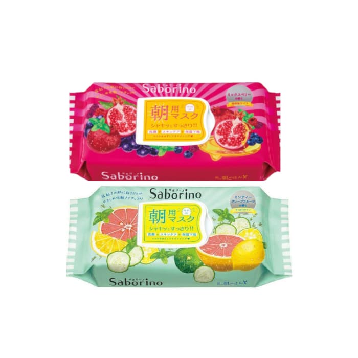 Saborino Morning Mask - Grapefruit -. (.) & BCL - Saborino Morning Mask - Mixed Berries -. (.)