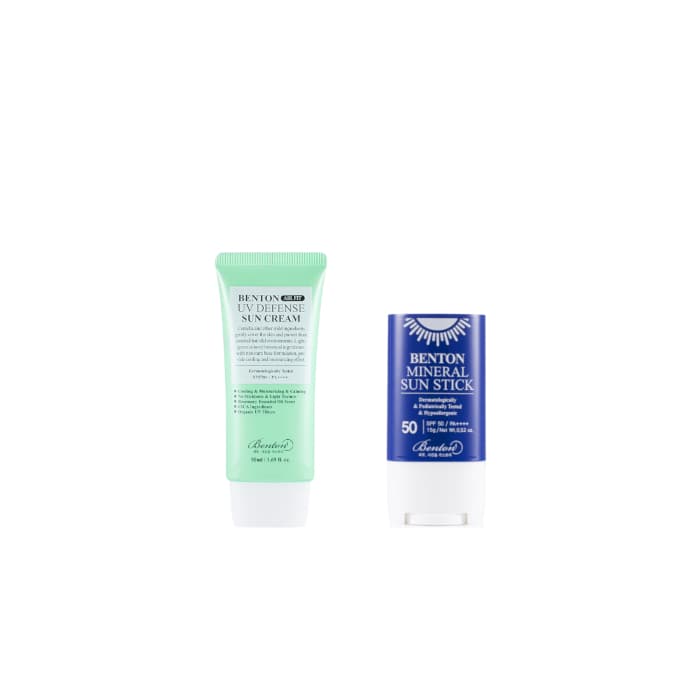 Benton - Mineral Sun Stick (SPF50 PA++++) - + Air Fit UV Defense Sun Cream SPF50+ PA++++ - (.) Set