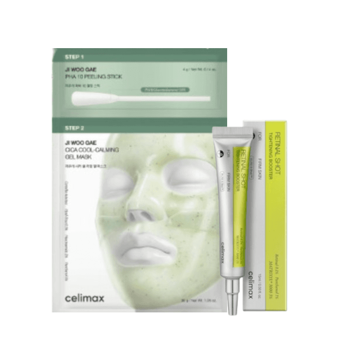 Vita-A Retinal Booster & Ji Woo Gae Cica PHA Peeling 2-step Gel Mask Set