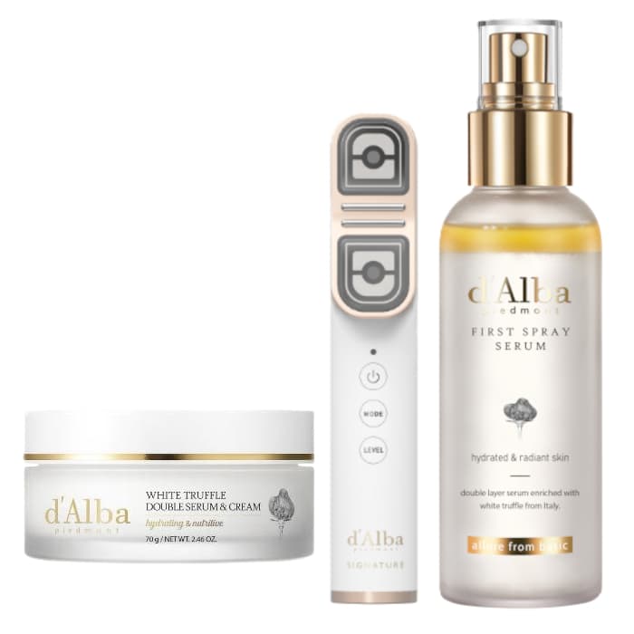 Signature Set Soft Bundle -Signature Allthera Double Shot (1ea) + White Truffle Double Serum & Cream (1ea) +White.