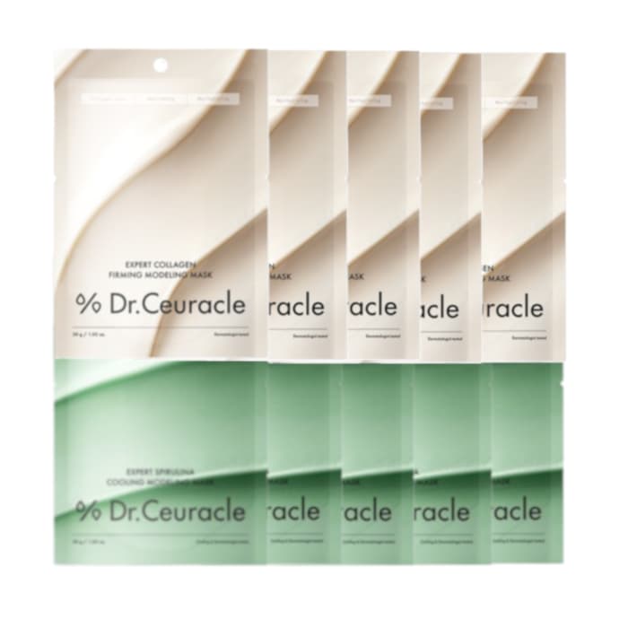 Expert Spirulina Cooling Modeling Mask*5ea + Collagen Firming Modeling Mask*5ea Set