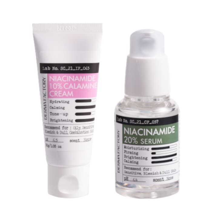 Niacinamide 10% Calamine Cream - (1ea) & 20% Serum - (1ea) Set