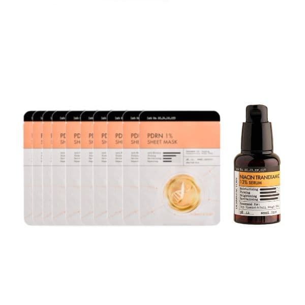 Niacin Tranexamic 13% Serum - (1ea) & PDRN 1% Sheet Mask - Set