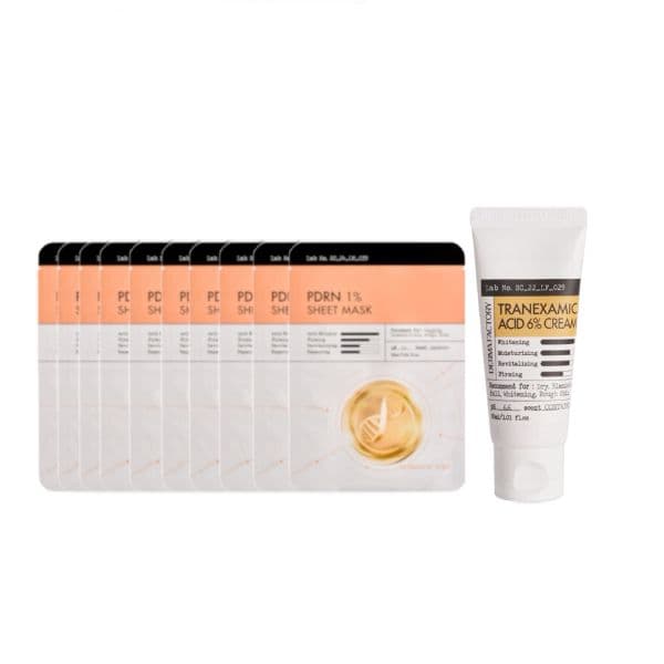 Tranexamic Acid 6% Cream - (1ea) & PDRN 1% Sheet Mask - Set