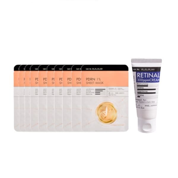 Retinal 300ppm Cream - (1ea) & PDRN 1% Sheet Mask - Set
