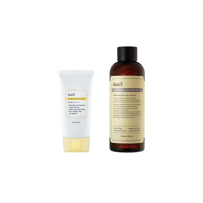 Klairs - Supple Preparation Facial Toner - + All-day Airy Sunscreen SPF50+ PA++++ - (.) Set