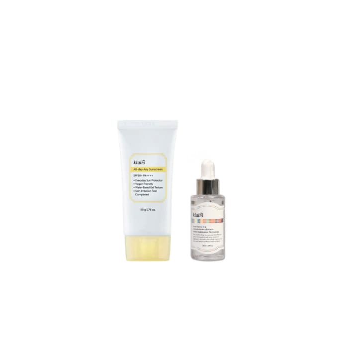 Klairs - All-day Airy Sunscreen SPF50+ PA++++ - + Freshly Juiced Vitamin Drop - (.) Set