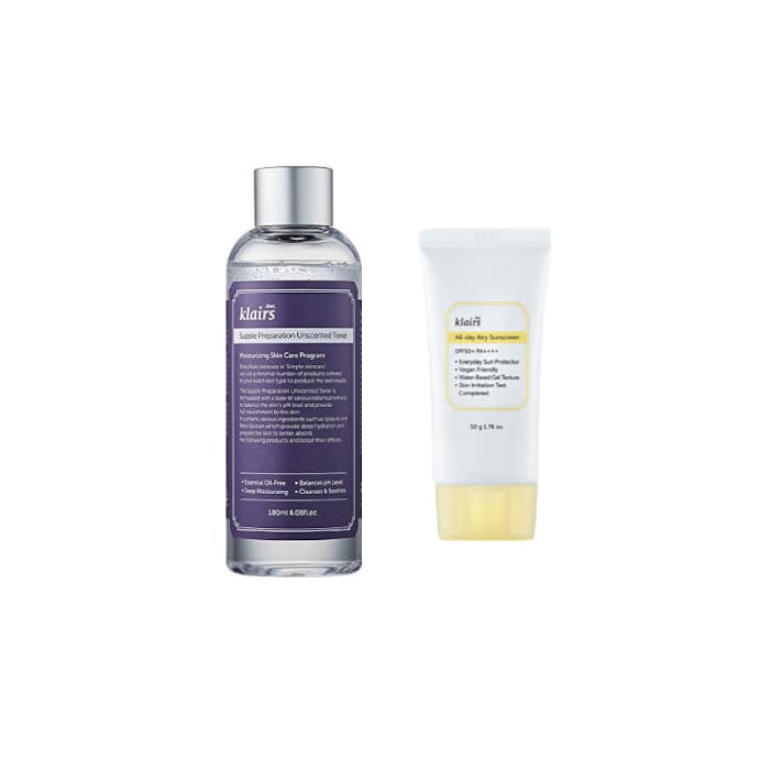 Klairs Supple Preparation Unscented Toner - + All-day Airy Sunscreen SPF50+ PA++++ - (.) Set