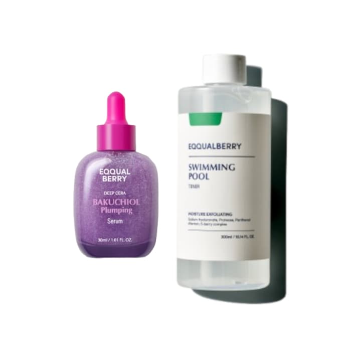 Bakuchiol Plumping Serum - (.) X Swimming Pool Daily Facial Toner - (.) Set