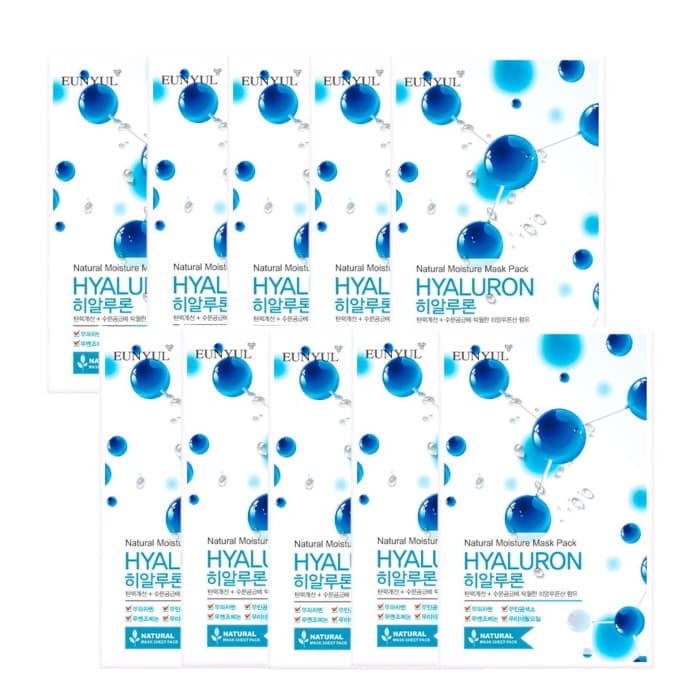 EUNYUL - Natural Moisture Mask Pack - Hyaluron -. set