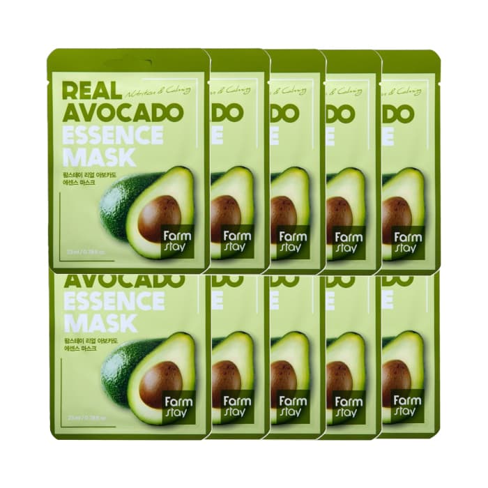Real Essence Mask - - Avocado (10ea) Set