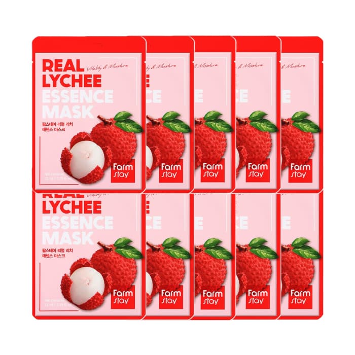 Real Essence Mask - - Lychee (10ea) Set