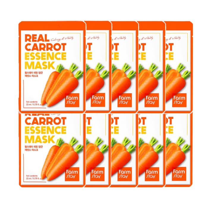 Real Essence Mask - - Carrot (10ea) Set