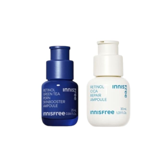Retinol Green Tea PDRN Skin Booster Ampoule - (.) X Retinol Cica Repair Ampoule - (.)