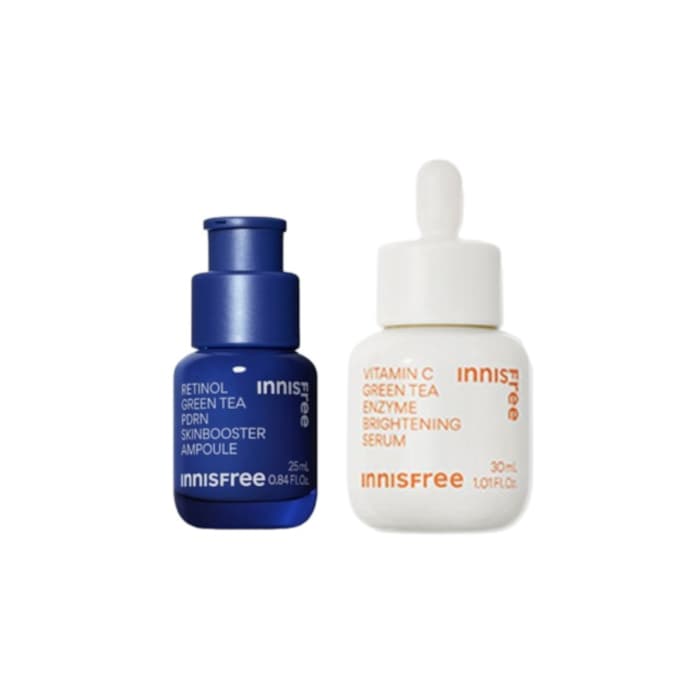 Vitamin C Green Tea Enzyme Brightening Serum - (.) X Retinol Green Tea PDRN Skin Booster Ampoule -.
