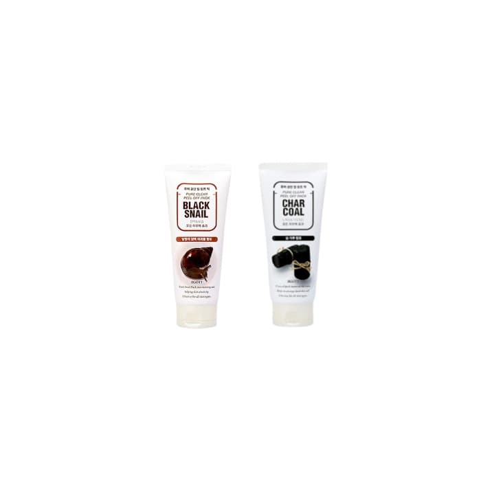 Pure Clean Peel Off Pack No.Black Snail - (.) + Pure Clean Peel Off Pack No.Charcoal - (.) Set