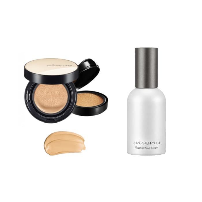 JUNGSAEMMOOL - Essential Skin Nuder Cushion SPF50+ PA+++ (With Refill) -+ - 21 Medium (1ea) + Essential Mool Cream -.