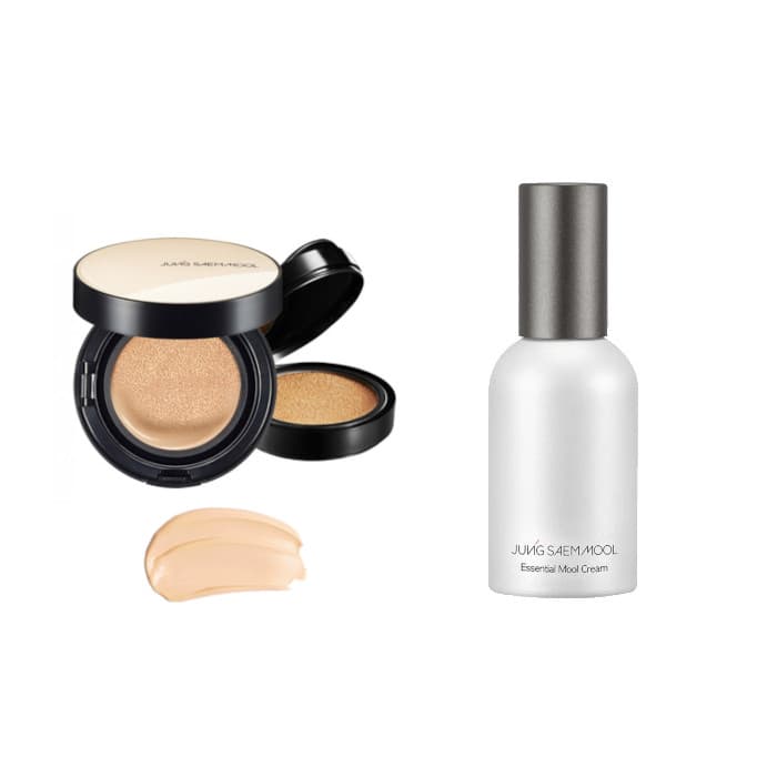 JUNGSAEMMOOL - Essential Skin Nuder Cushion SPF50+ PA+++ (With Refill) -+ - 19 N-Light (1ea) + Essential Mool Cream -.
