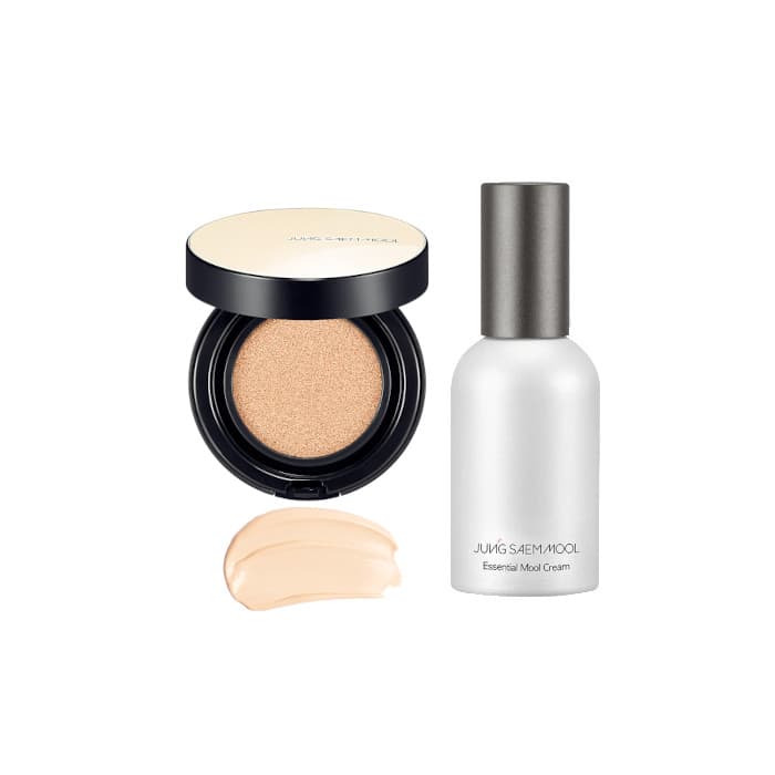 JUNGSAEMMOOL - Essential Skin Nuder Cushion SPF50+ PA+++ - - 19 Light (1ea) + Essential Mool Cream - (1ea) Set