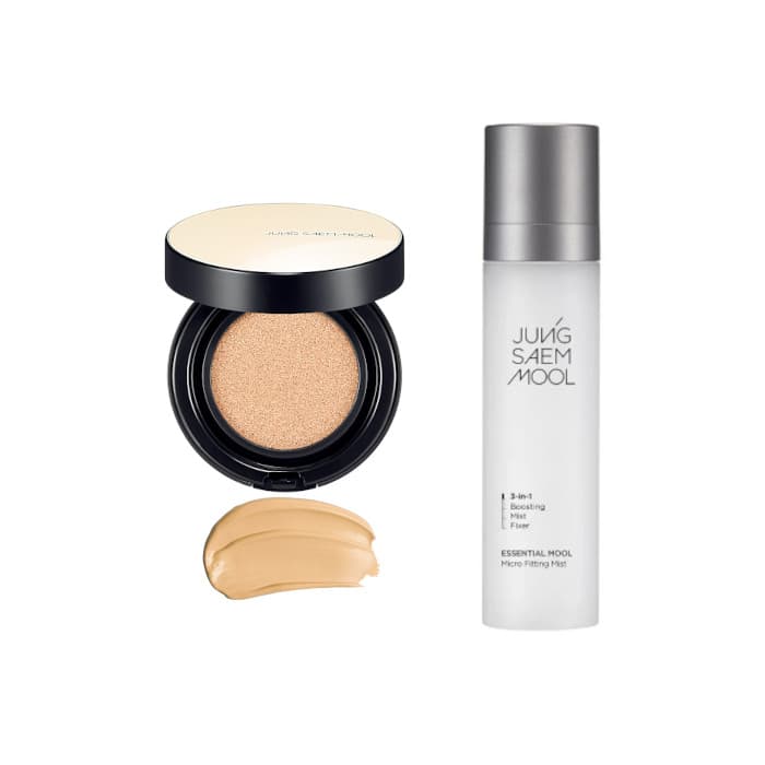 JUNGSAEMMOOL - Essential Skin Nuder Cushion SPF50+ PA+++ - - 21 Medium (1ea) + Essential Mool Micro Fitting Mist -.
