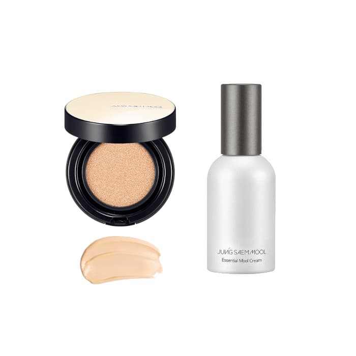JUNGSAEMMOOL - Essential Skin Nuder Cushion SPF50+ PA+++ - - 19 N-Light (1ea) + Essential Mool Cream - (1ea) Set