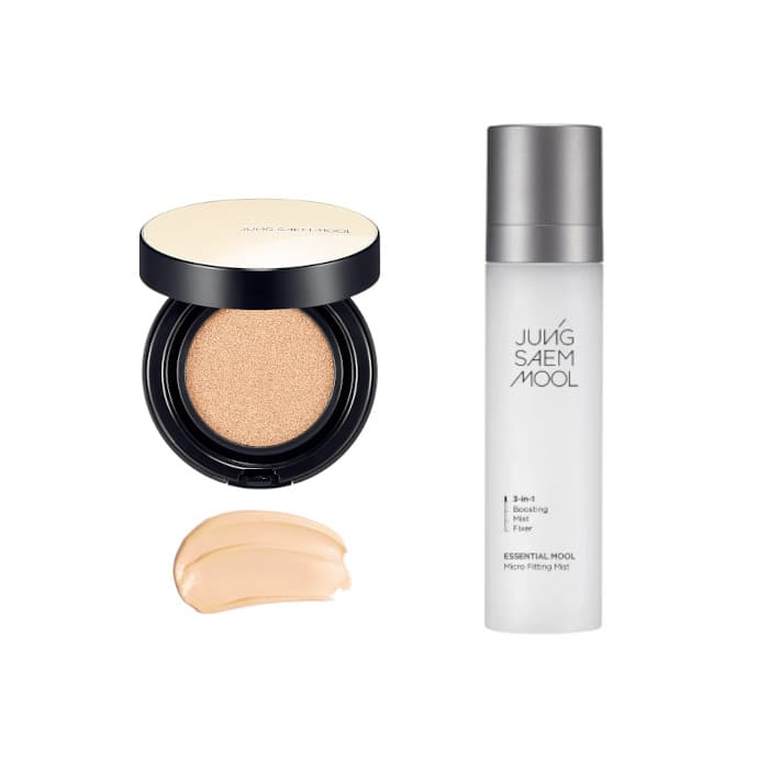 JUNGSAEMMOOL - Essential Skin Nuder Cushion SPF50+ PA+++ - - 19 N-Light (1ea) + Essential Mool Micro Fitting Mist -.