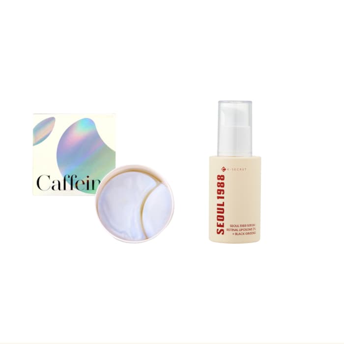 SEOUL 1988 Serum : Retinal Liposome 2% + Black Ginseng - (.) + Instant Relief Eye Gel Patches - CAFFEINE -