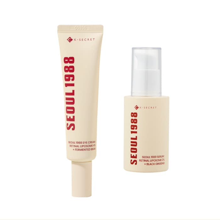 SEOUL 1988 Serum : Retinal Liposome 2% + Black Ginseng - (.) + Eye Cream : Retinal Liposome 4% + Fermented