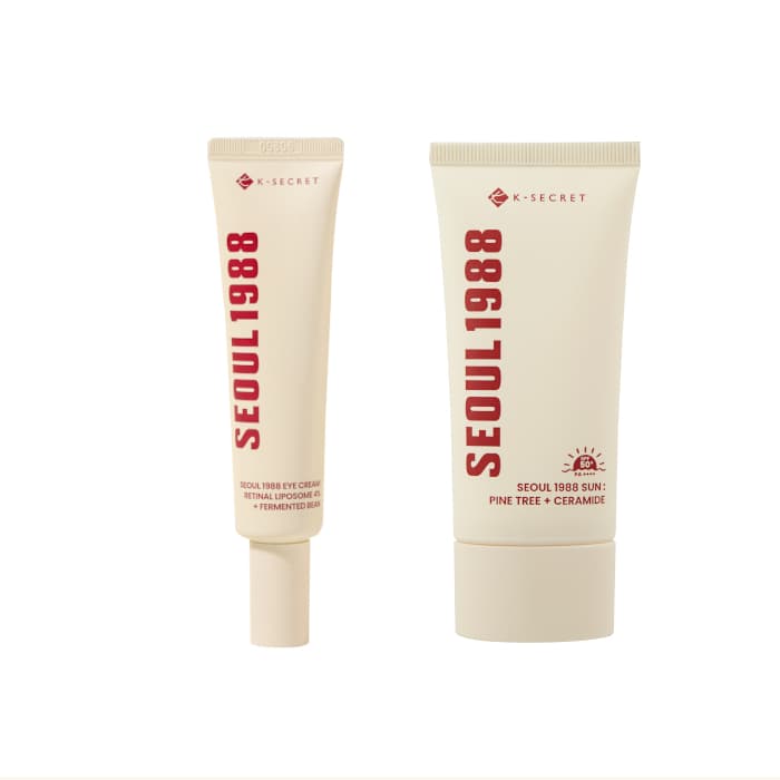 SEOUL 1988 Eye Cream : Retinal Liposome 4% + Fermented Bean - (.) + Sun : Pine Tree + Ceramide SPF50+.