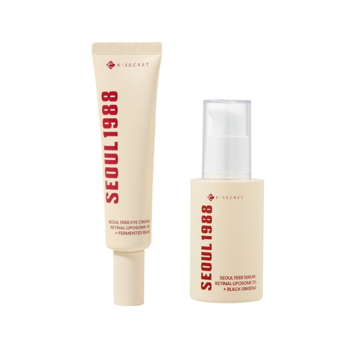 KSECRET - SEOUL 1988 Serum : Retinal Liposome 2% + Black Ginseng - (.) + Eye Cream : Retinal Liposome 4% + Fermented