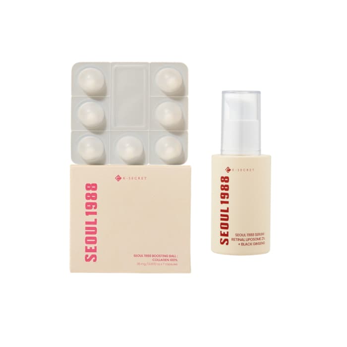 SEOUL 1988 Boosting Ball - 35mg (.) X Serum : Retinal Liposome 2% + Black Ginseng - (.) Set