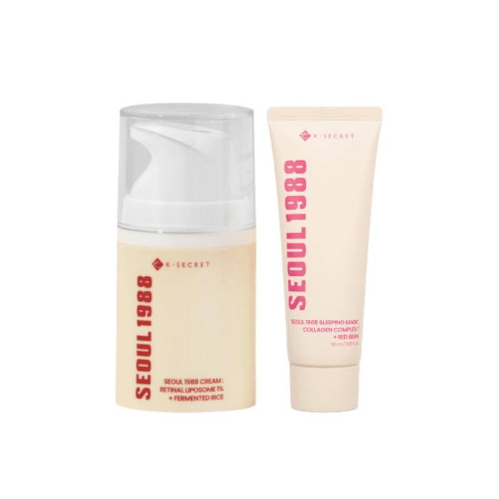 SEOUL 1988 Cream : Retinal Liposome 1% + Fermented Rice - (1ea) & SEOUL 1988 Sleeping Mask : Collagen Comple