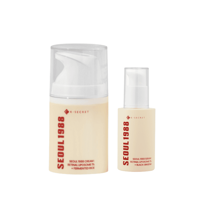 SEOUL 1988 Cream : Retinal Liposome 1% + Fermented Rice - (1ea) & SEOUL 1988 Serum : Retinal Liposome 2% +.