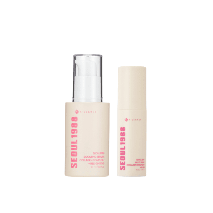 SEOUL 1988 Boosting Serum : Collagen Comple + Red Ginseng - (1ea) & SEOUL 1988 Multi Balm : Collagen Complex