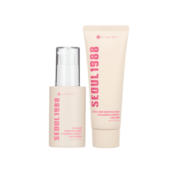 SEOUL 1988 Boosting Serum : Collagen Comple + Red Ginseng - (1ea) & SEOUL 1988 Sleeping Mask : Collagen.